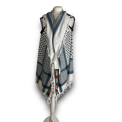Traditional Palestinian Kufiyah Cape with Tassels