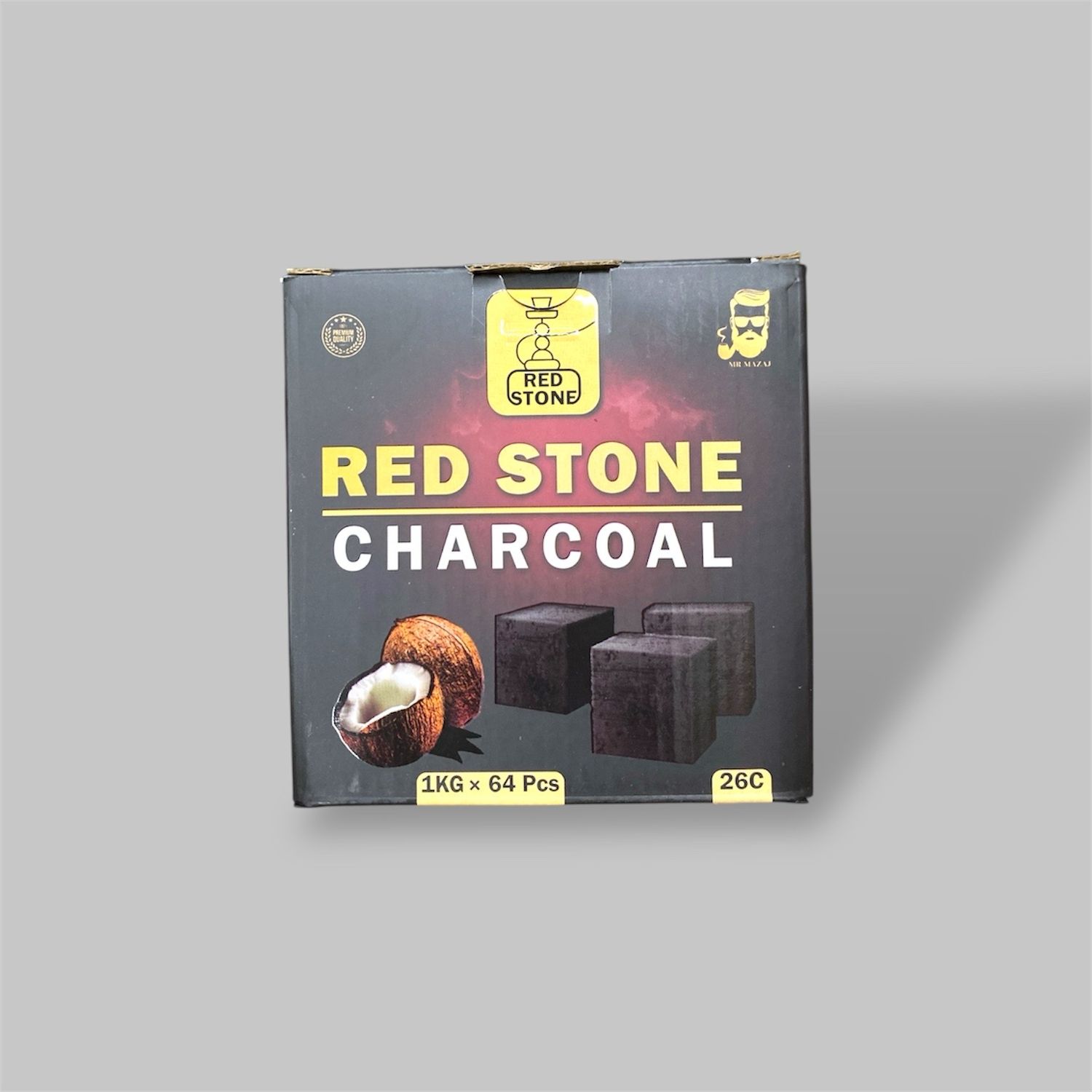 Red stone charcoal فحم الأحمر 