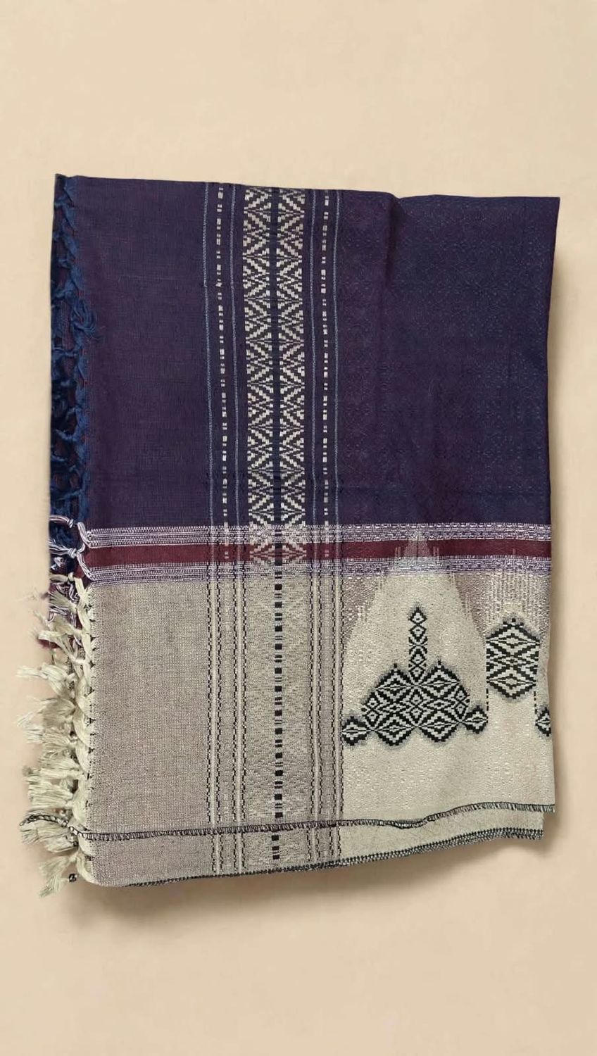 Bluish Beige Yemeni Mens Izaar Ma'awaz