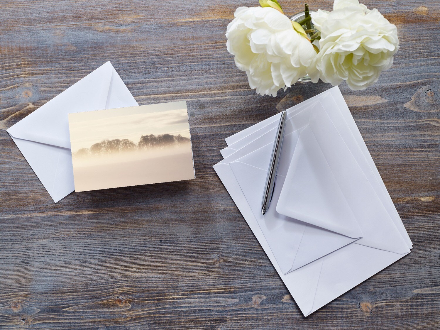 6&quot;x4 Fine Art Greeting card - Snow hill Kirkliston