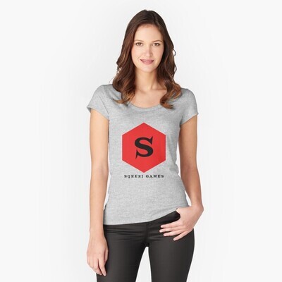 Sqeezi Games Logo Fitted Scoop T-Shirt