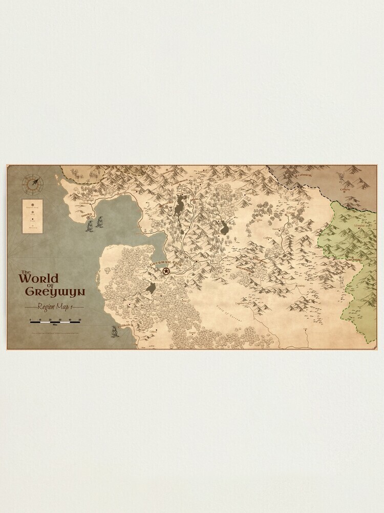 World of Greywyn Region Map 1 - Digital