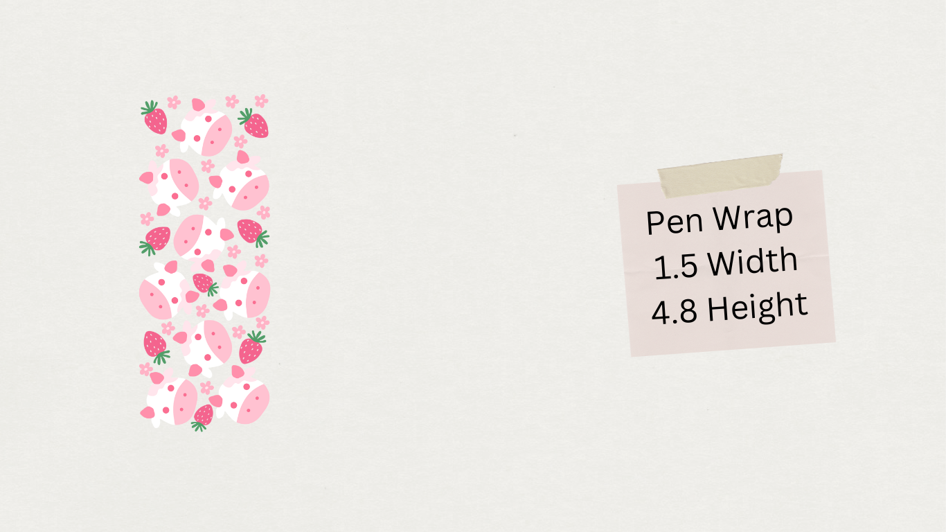 Strawberry Milk Cow Pen Wrap