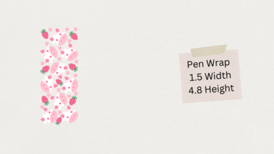 Strawberry Milk Cow Pen Wrap