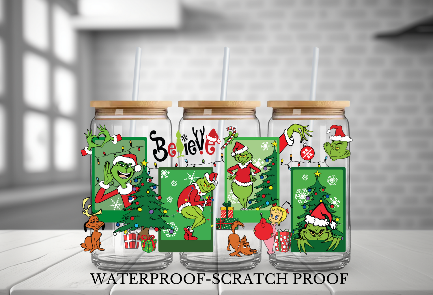 GRINCH CARDS XMAS GREEN