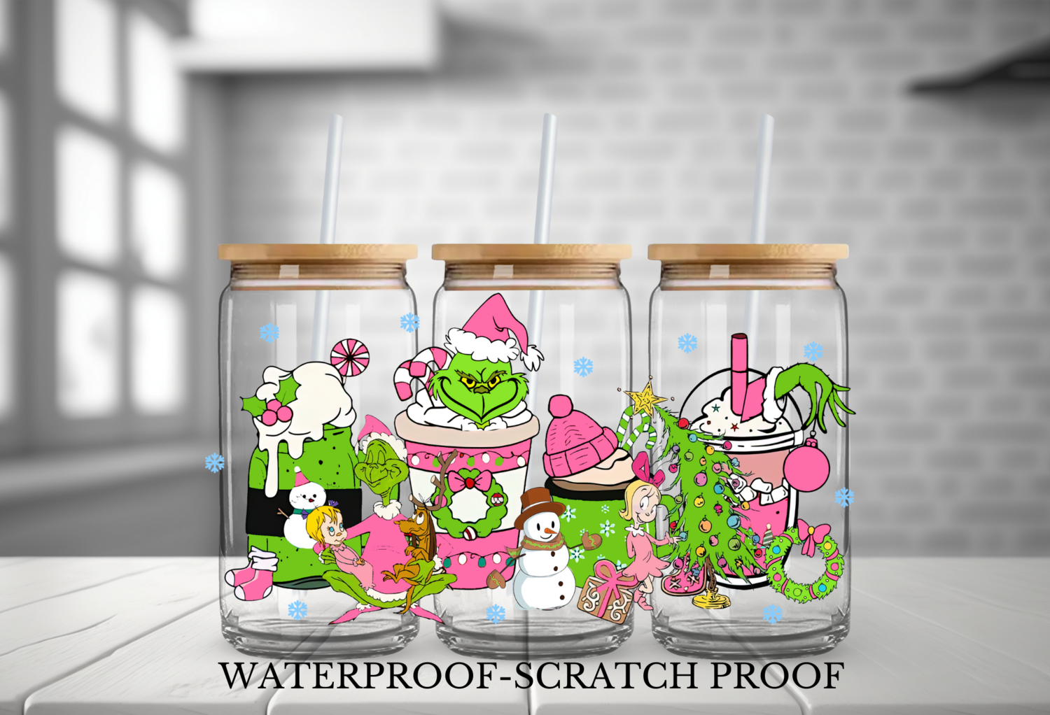 PINK GRINCH CUPS