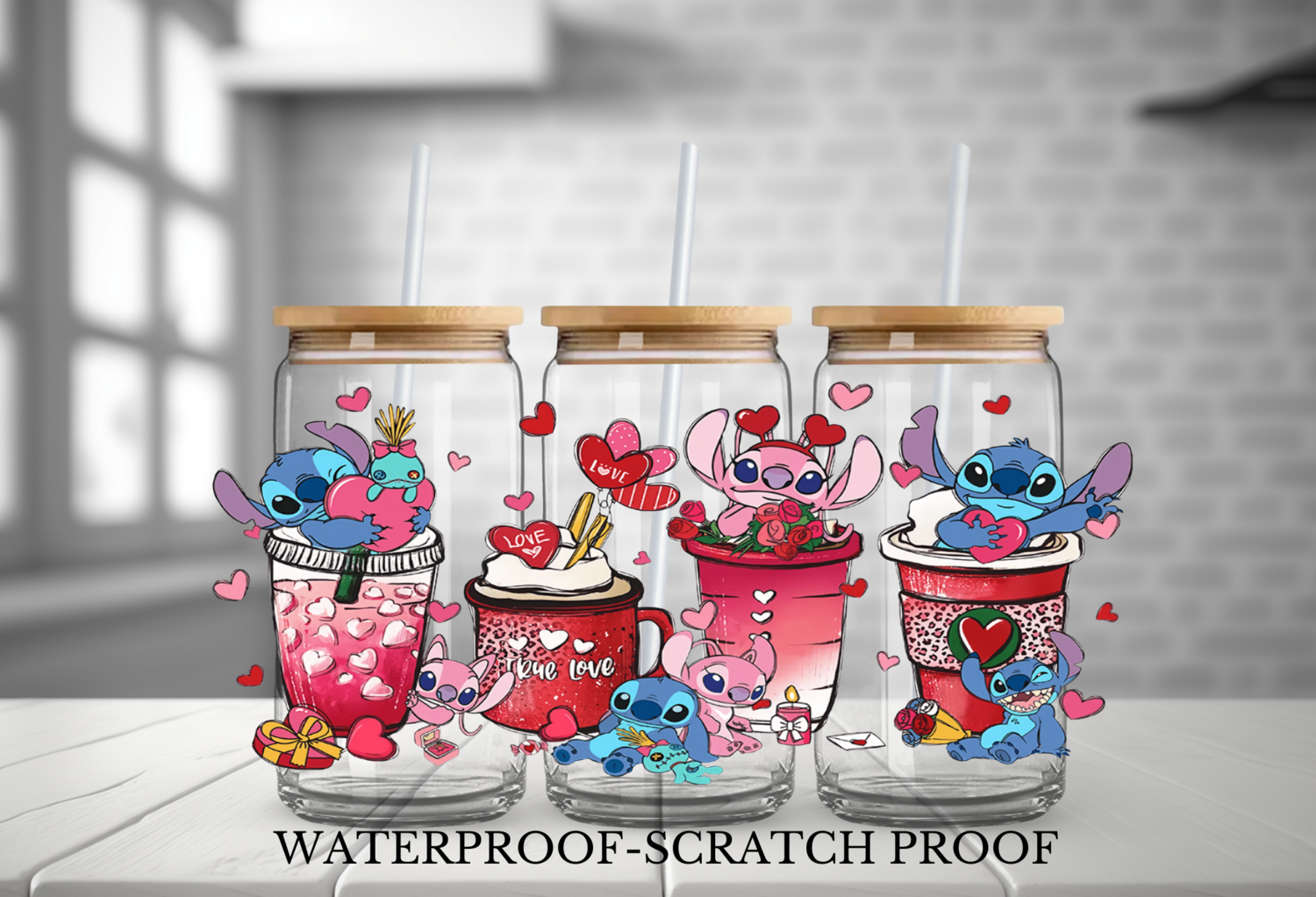 STITCH VALENTINES CUPS
