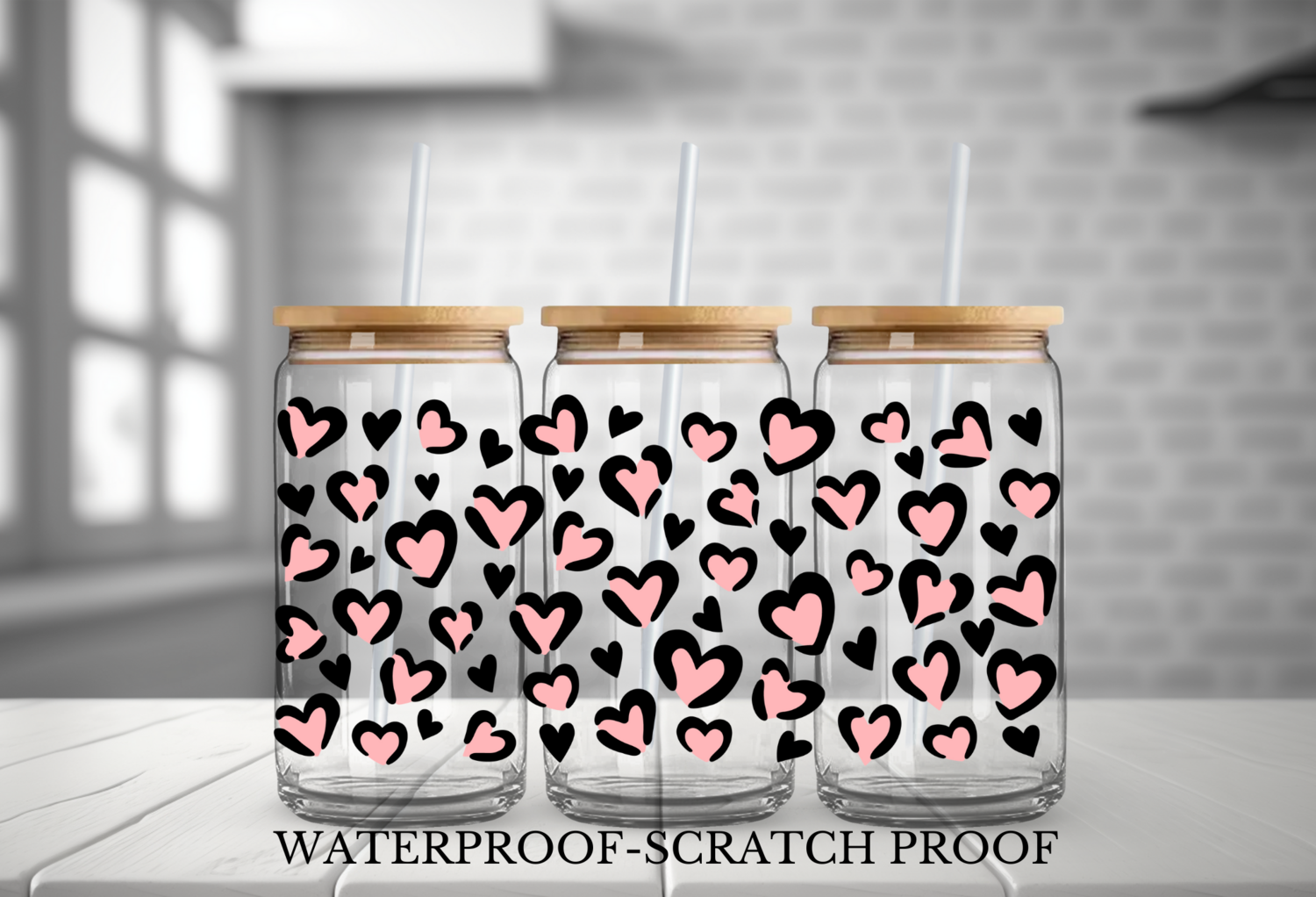 BLACK &amp; PINK HEARTS