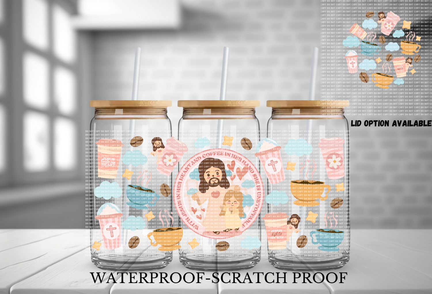 WITH JESUS IN HER HEART WITH CHOICE OF ADDING LID (EXCLUSIVE)