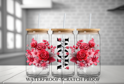 MOM PINK 3D FLOWERS