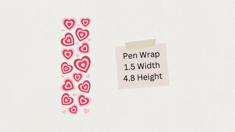 HEARTS PEN WRAP