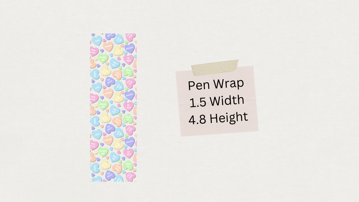CANDY HEARTS PEN WRAP