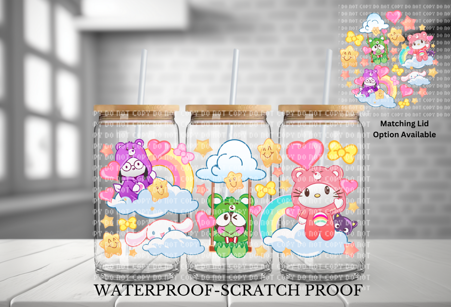 HELLO KITTY CAREBEAR CLOUDS CHOICE OF ADDING LID (EXCLUSIVE)