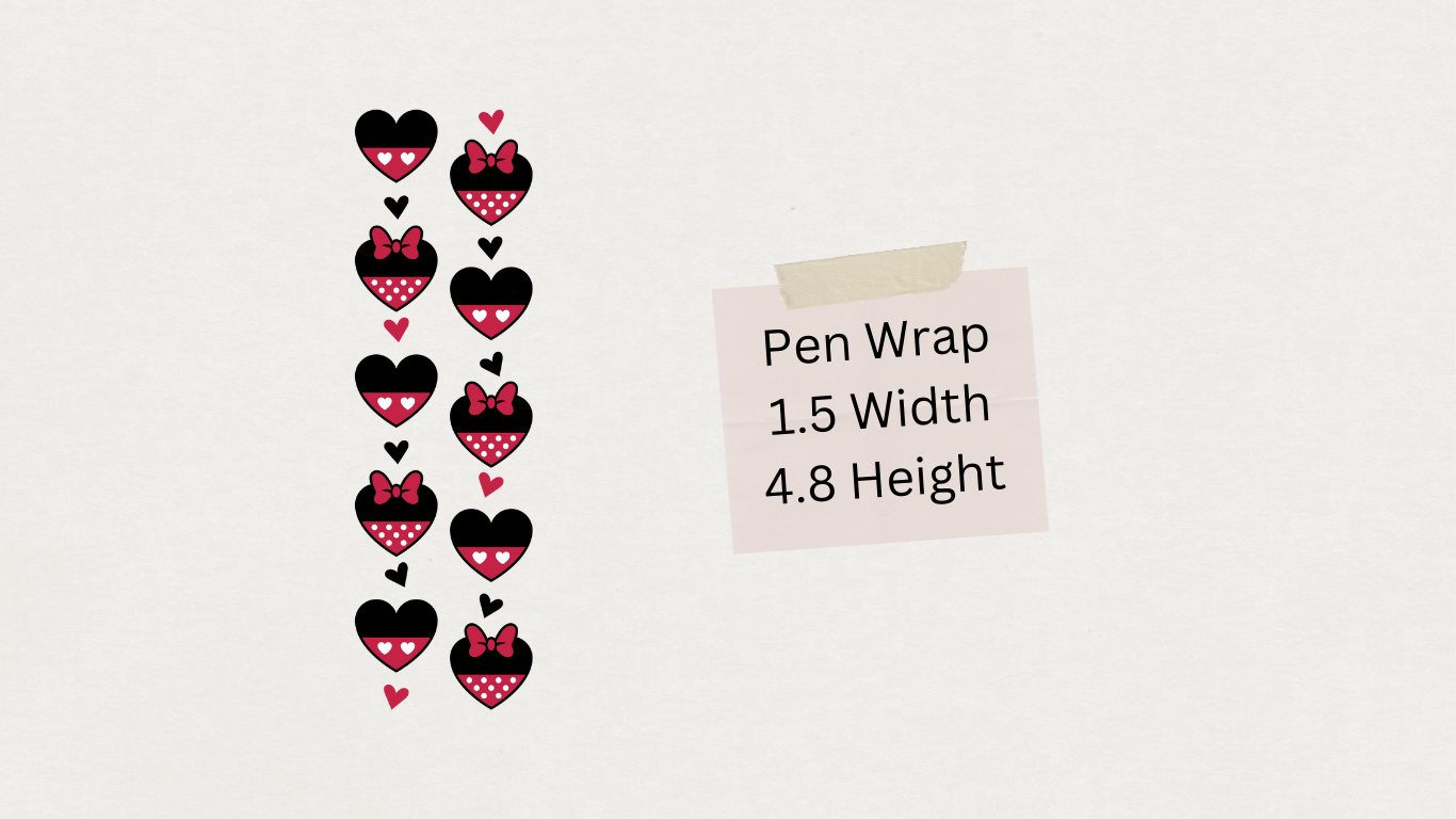 MINNIE HEARTS PEN WRAP