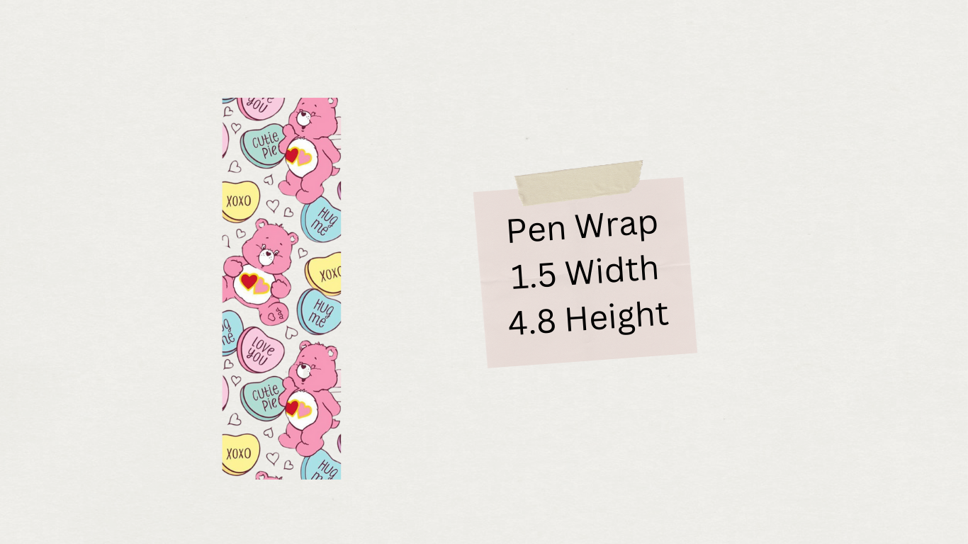 CANDY HEART BEARS PEN WRAP