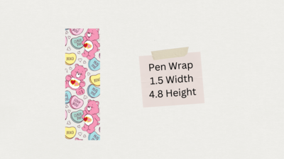 CANDY HEART BEARS PEN WRAP