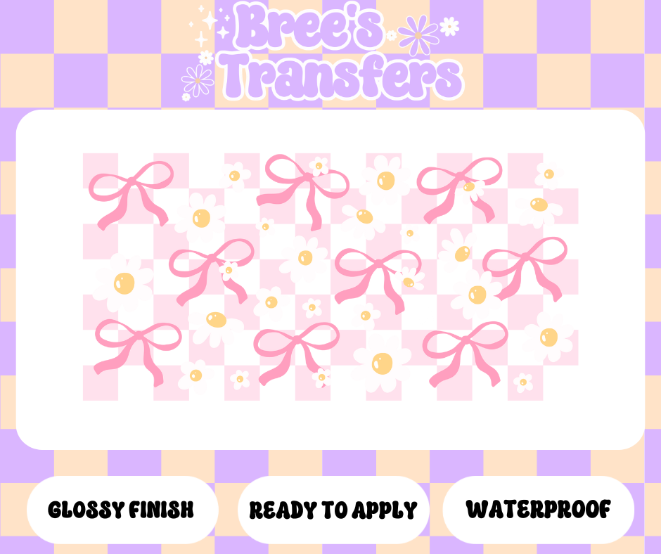 PINK CHECKERED BOW