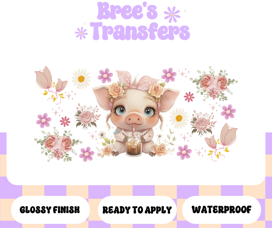 FLORAL COW &amp; BUTTERFLIES