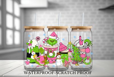 PINK GRINCH CUPS
