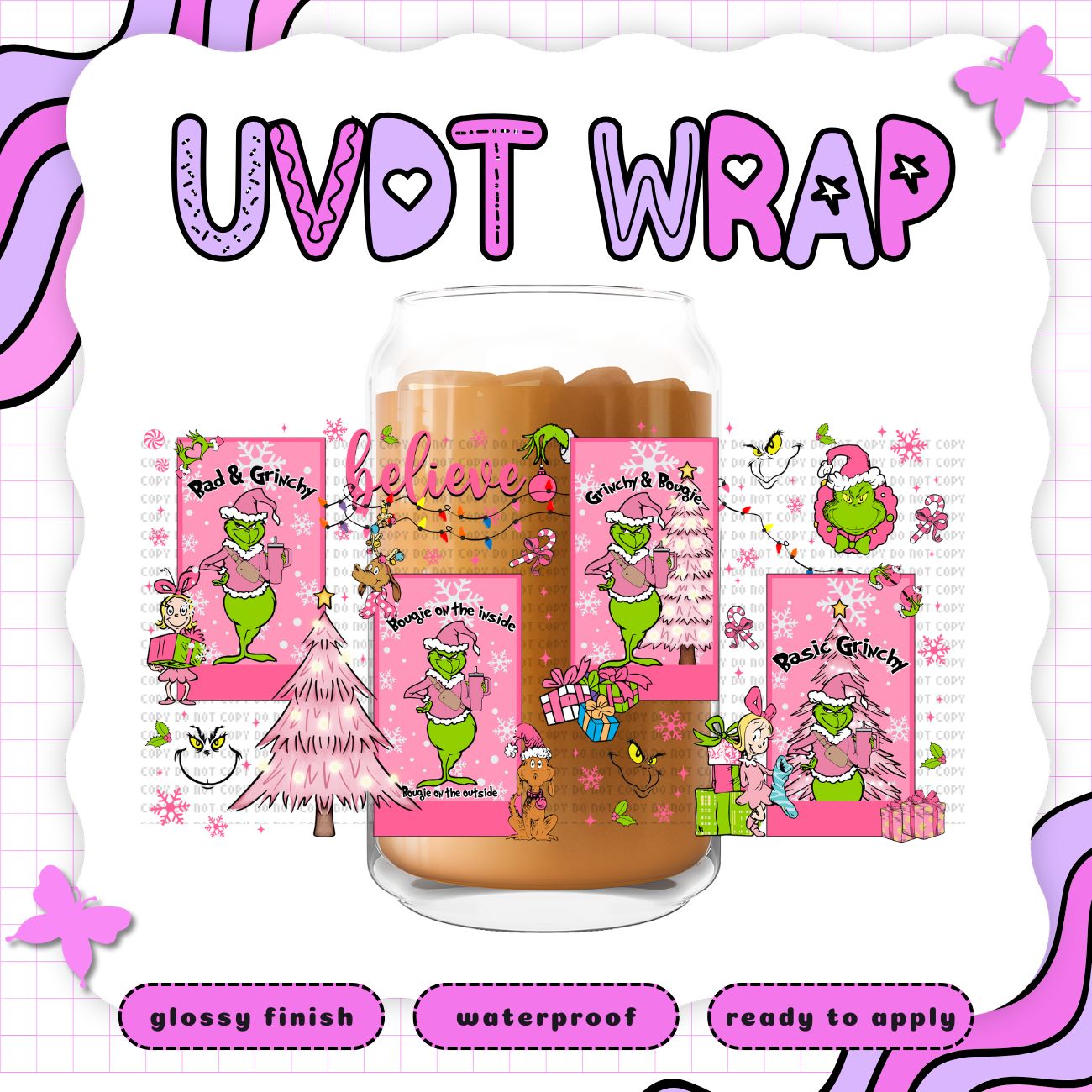 PINK GRINCH CARDS