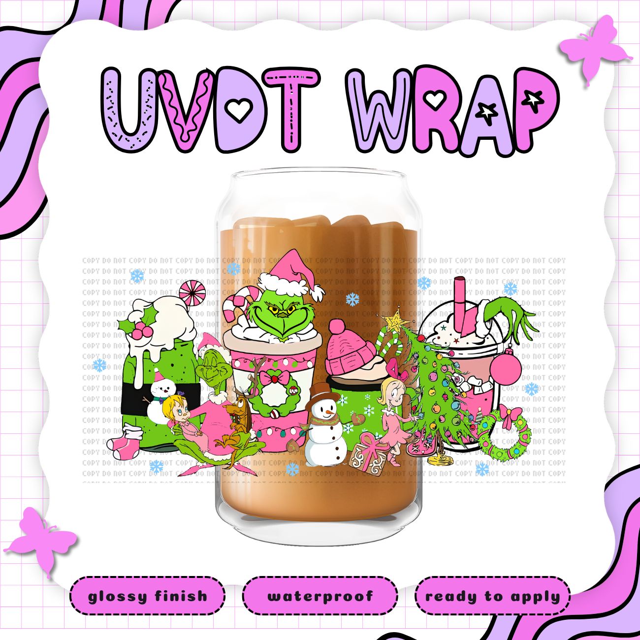 GRINCH PINK CUPS