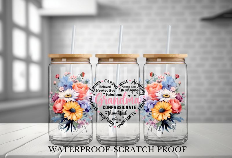 GRANDMA HEART FLORAL