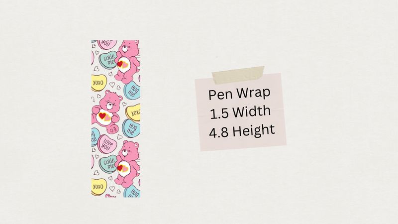 CANDY HEART BEARS PEN WRAP
