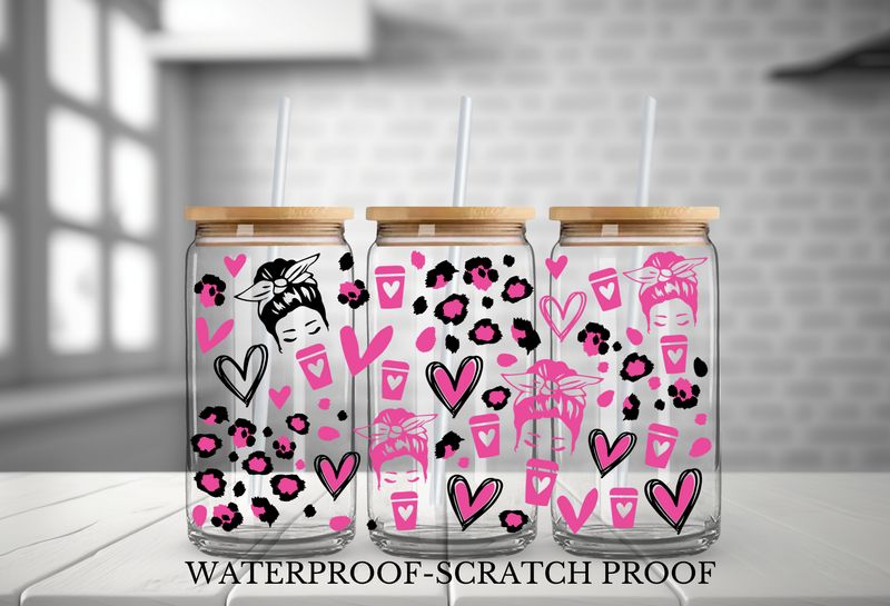 MOM PINK LEOPARD COFFEE