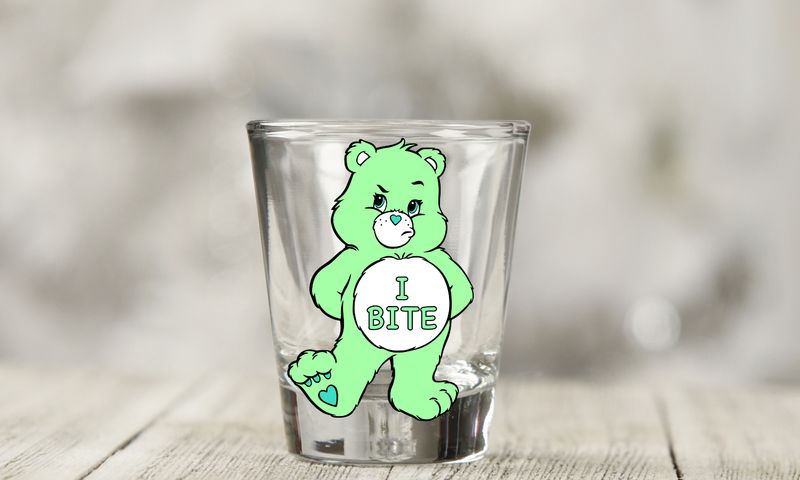 I Bite Shot Decal