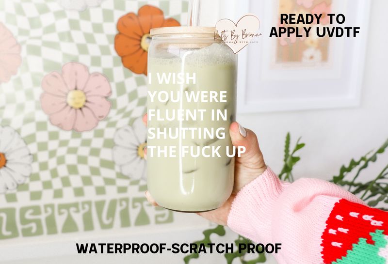 SHUTTING THE F UP DECAL WHITE