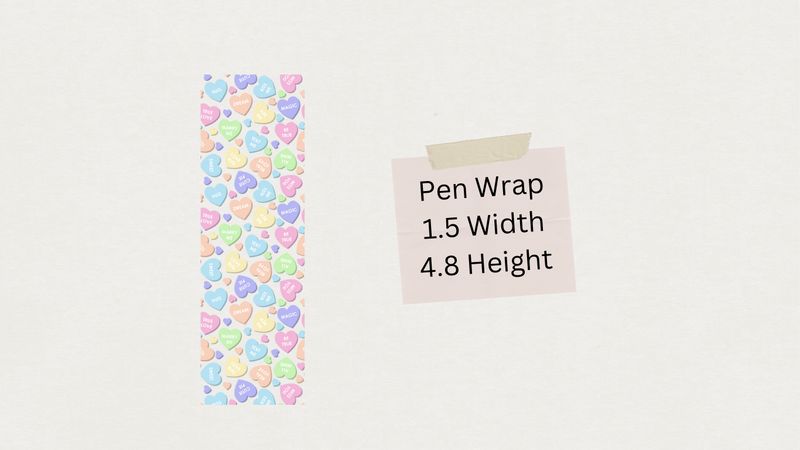 CANDY HEARTS PEN WRAP