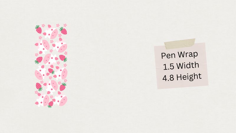 Strawberry Milk Cow Pen Wrap