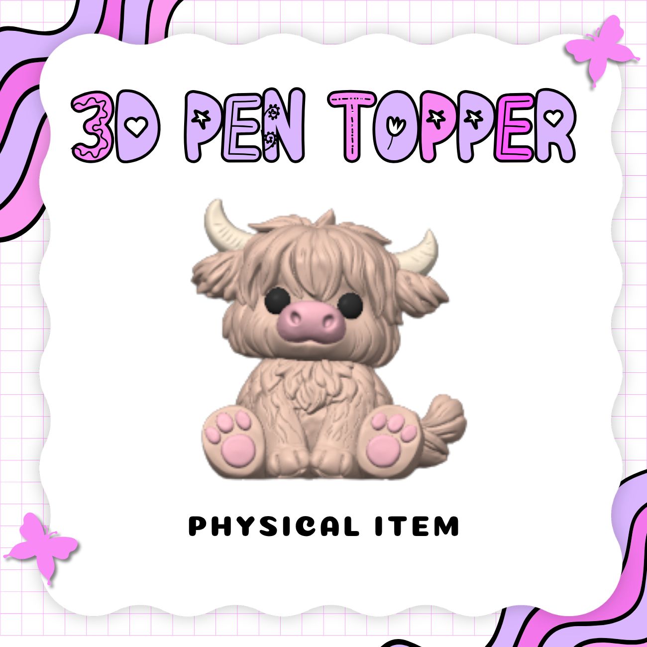 HIGHLAND COW PEN TOPPER