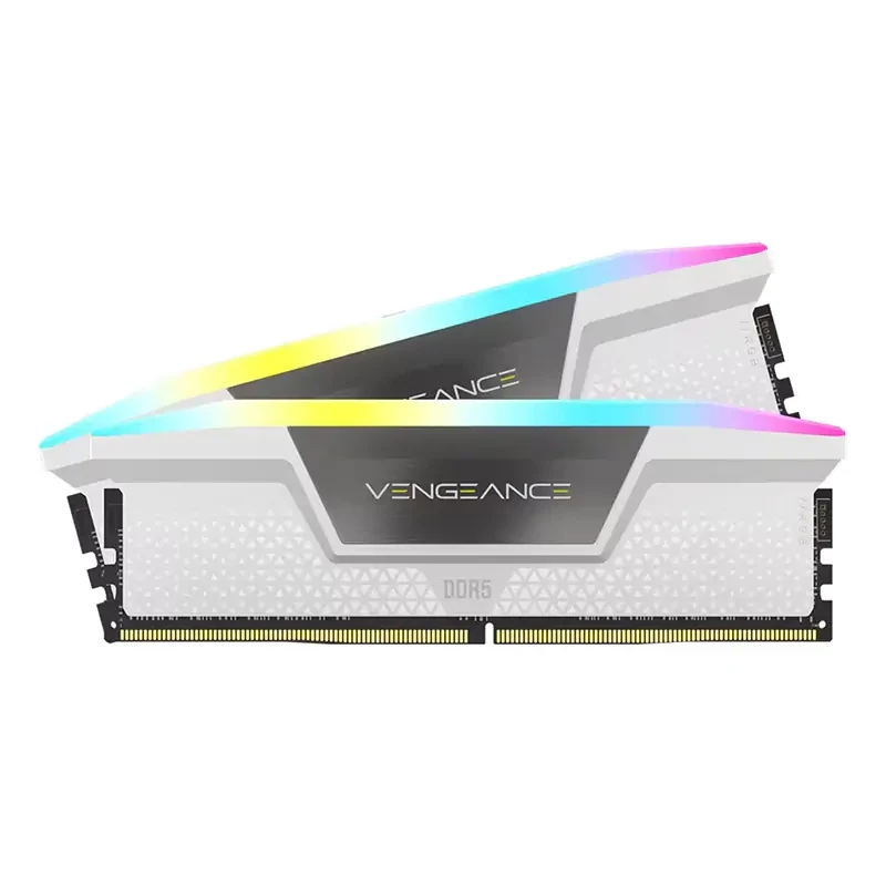 Corsair 32GB (2x16GB) CMH32GX5M2B6000C40W Vengeance RGB C40 6000MHz DDR5 DRAM - White Corsair 32GB (2x16GB) CMH32GX5M2B6000C40W Vengeance RGB C40 6000MHz DDR5 DRAM - White