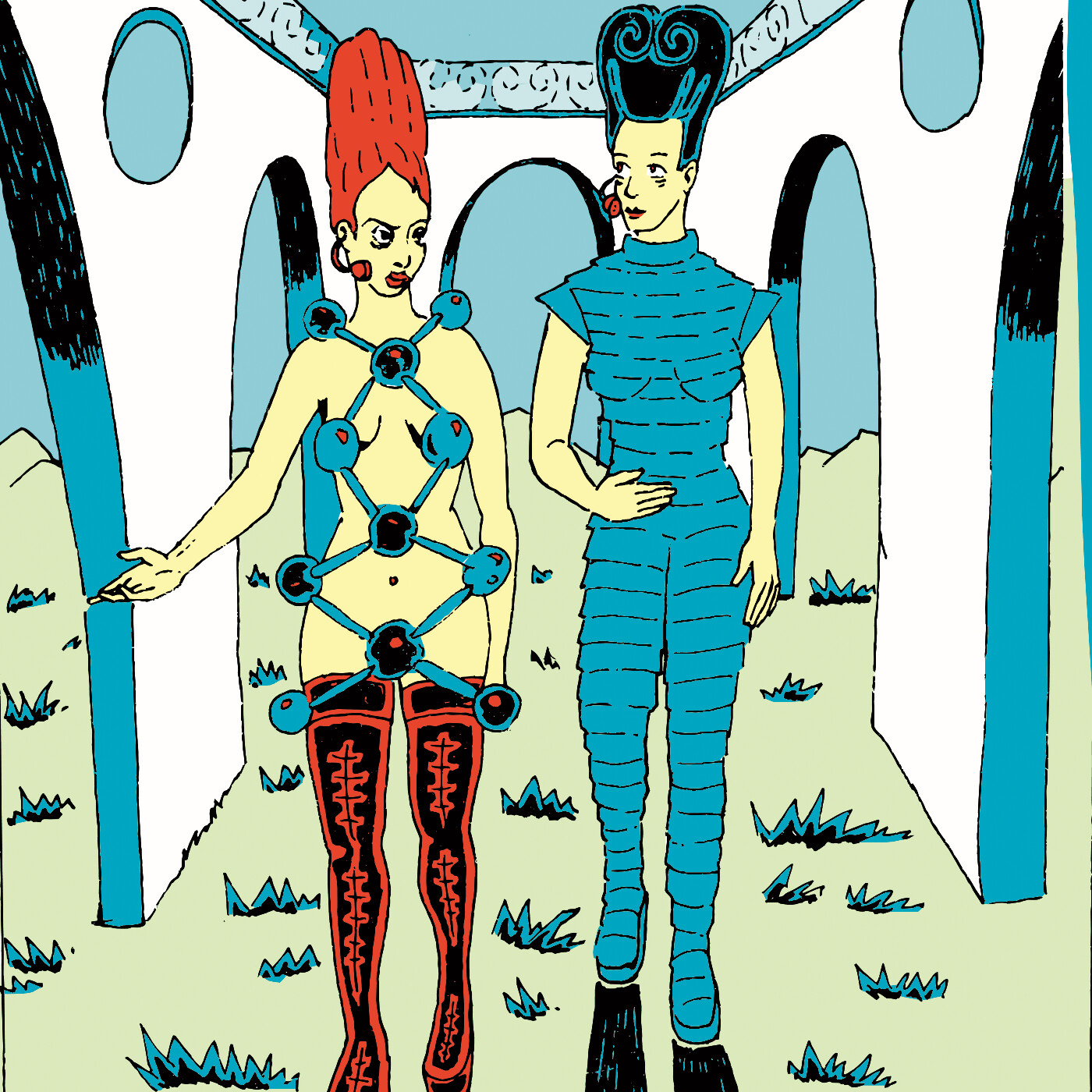PR-018.1 - Mariola Brillowska & Felix Kubin – Morgenröte / Aus Gold modelliert die Nacht - blue  vinyl - 7"