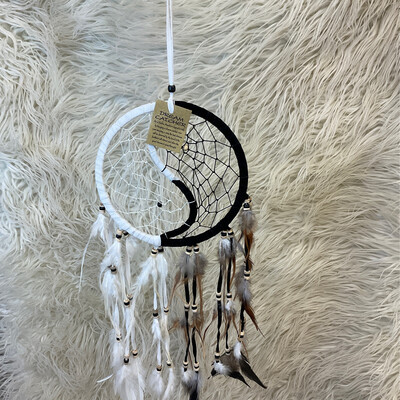 6" YIN YANG CROCHET DREAM CATCHER