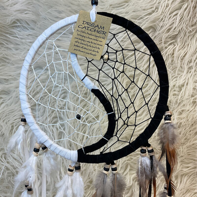 6" YIN YANG CROCHET DREAM CATCHER