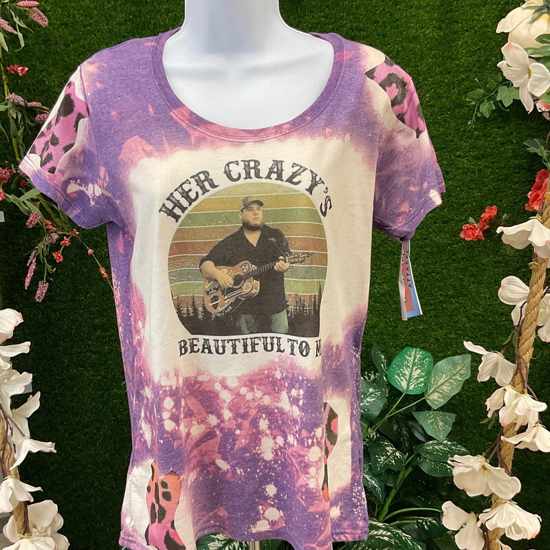 Beautiful crazy W Patches scoop neck