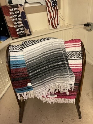 Mexican Falsa Blanket Multi Colors