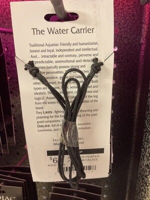 AQUARIUS PEWTER ZODIAC NECKLACE