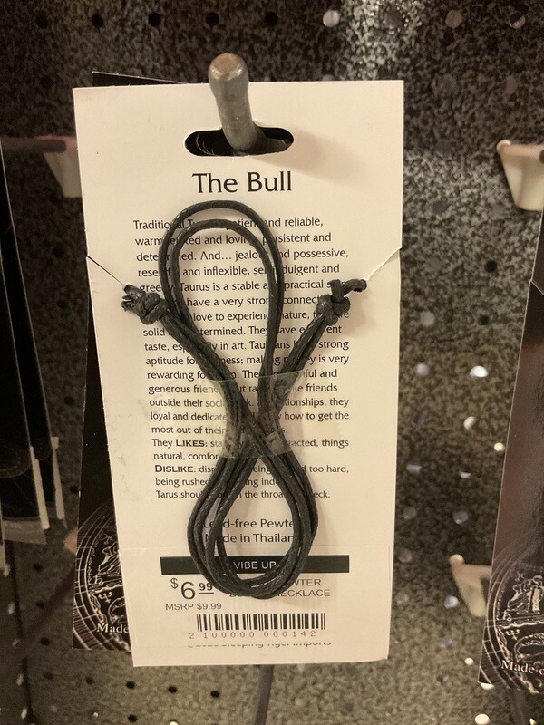 TAURUS PEWTER ZODIAC NECKLACE