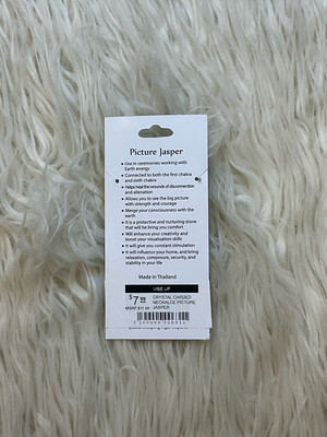 CRYSTAL CARDED NECKALCE PICTURE JASPER