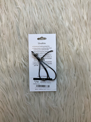 CRYSTAL CARDED NECKLACE UNAKITE