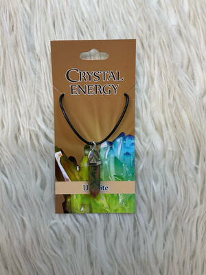 CRYSTAL CARDED NECKLACE UNAKITE