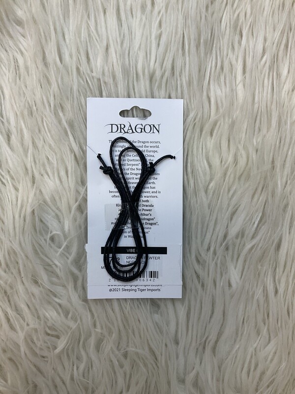 RED DRAGON PEWTER NECKLACE