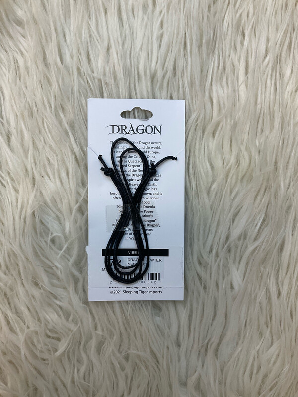 BLUE DRAGON PEWTER NECKLACE