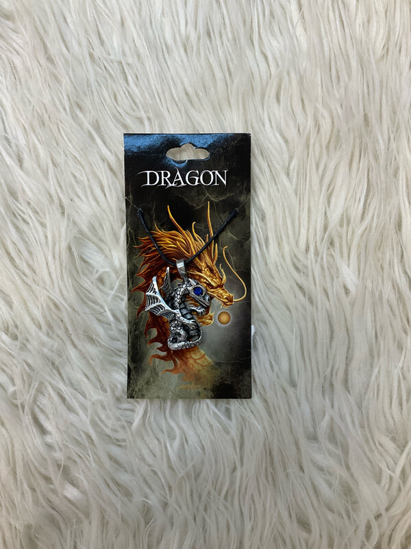 BLUE DRAGON PEWTER NECKLACE