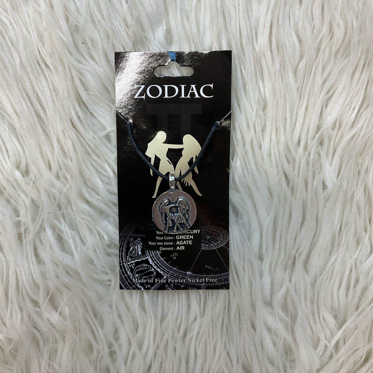 GEMINI PEWTER ZODIAC NECKLACE