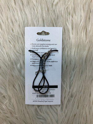 CRYSTAL CARDED NECKLACE GOLDSTONE