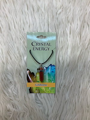 CRYSTAL CARDED NECKLACE GOLDSTONE